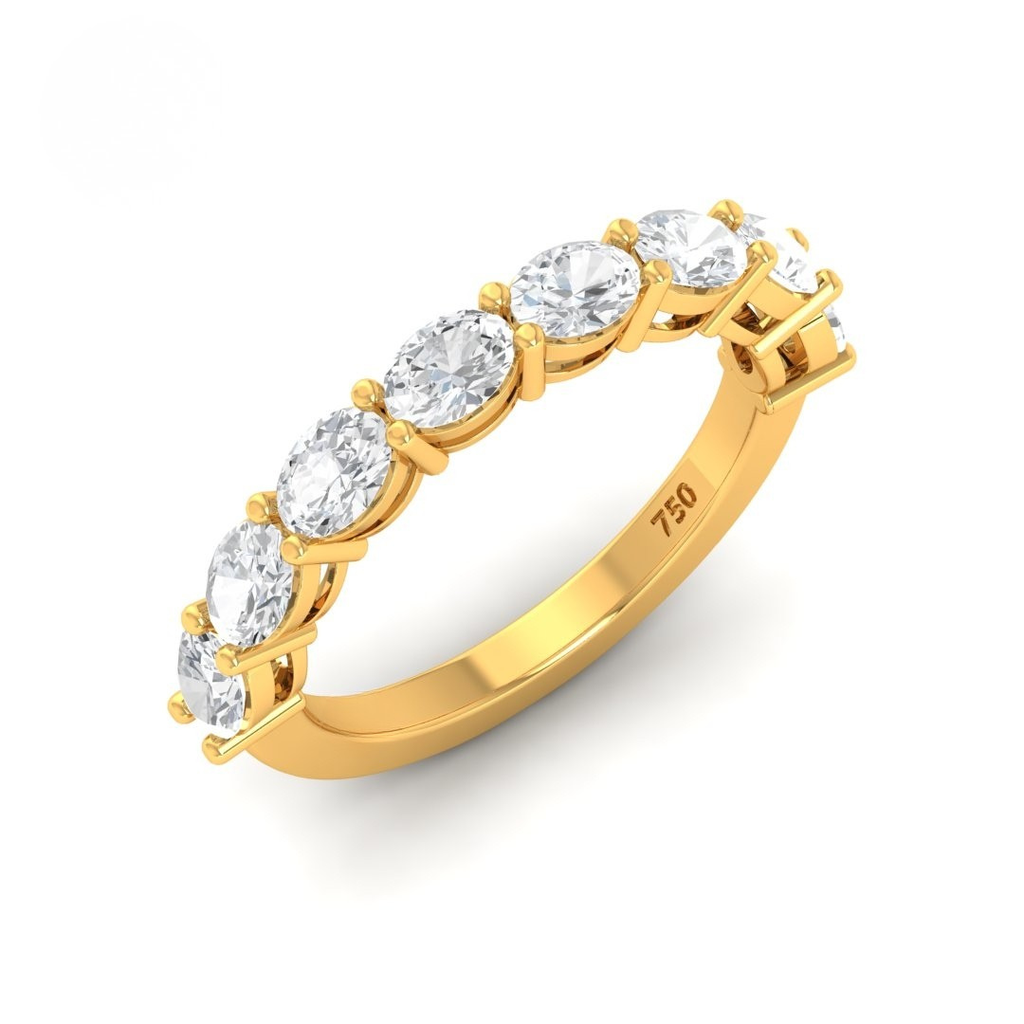  Oval Cut Diamond Wedding Band  AAC00145