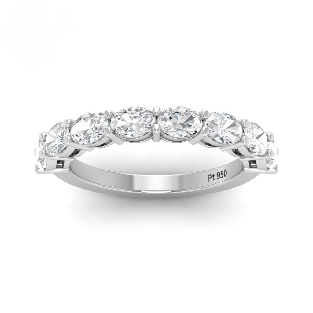  Oval Cut Diamond Wedding Band  AAC00145