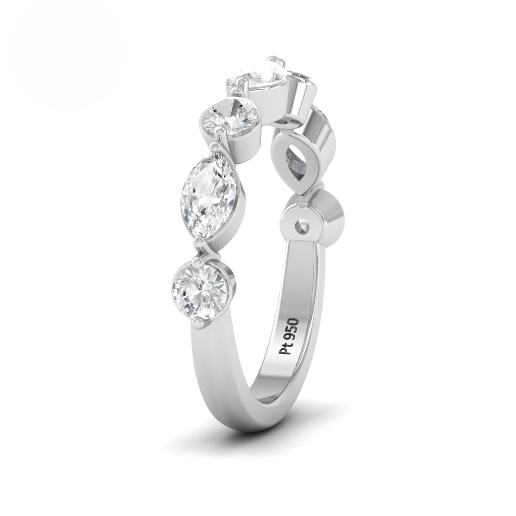 2 stone Diamond Wedding Band  AAC00150