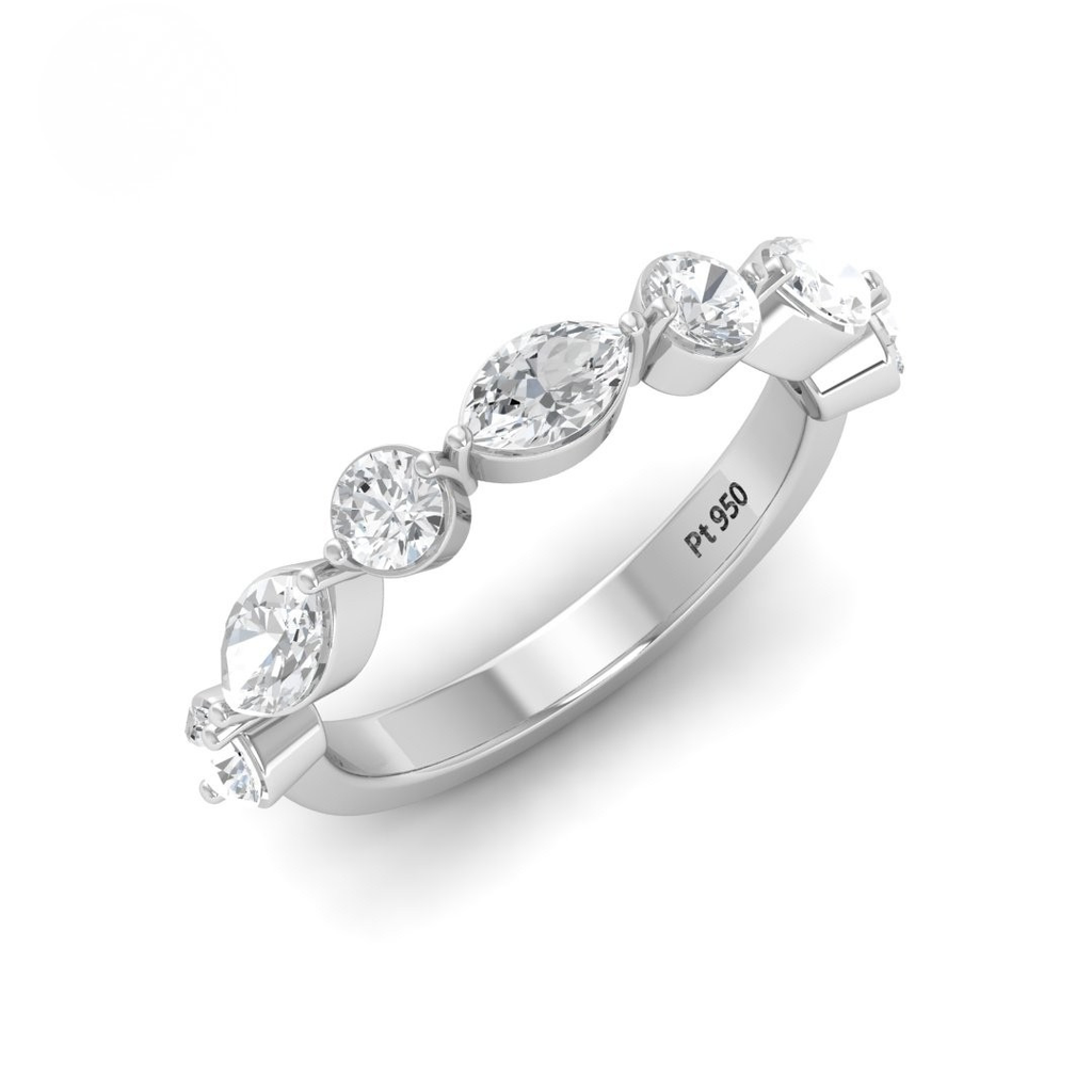 2 stone Diamond Wedding Band  AAC00150
