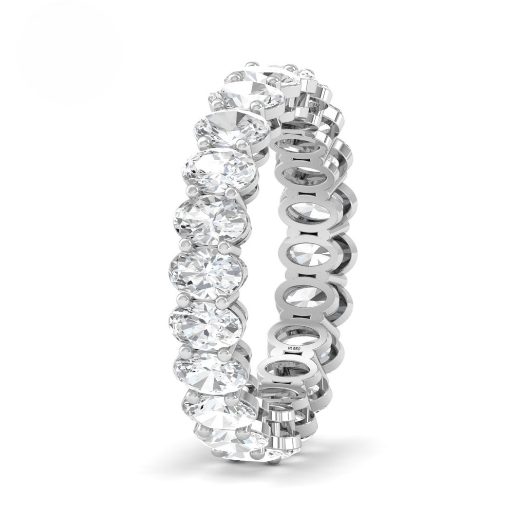 Oval cut wedding band 3.00 Ct AAC00158