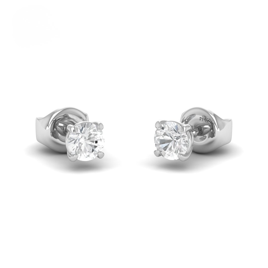  1.00ct ( 0.50ct each ear) total diamond weight stud mounts with push backs