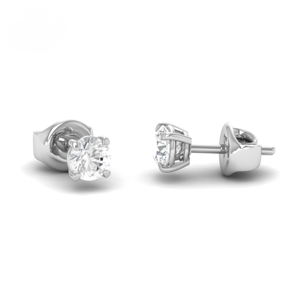  1.00ct ( 0.50ct each ear) total diamond weight stud mounts with push backs