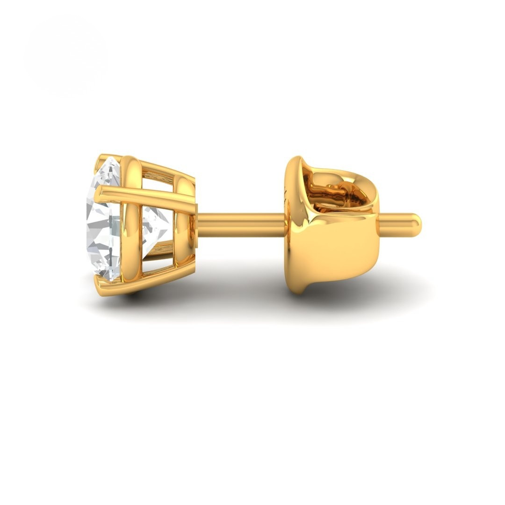 3.00ct ( 1.50ct each ear) total diamond weight stud mounts with push backs 