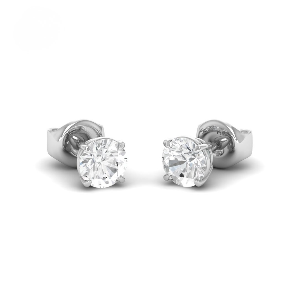 3.00ct ( 1.50ct each ear) total diamond weight stud mounts with push backs 