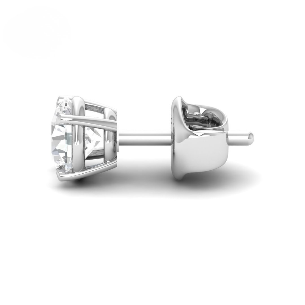 3.00ct ( 1.50ct each ear) total diamond weight stud mounts with push backs 