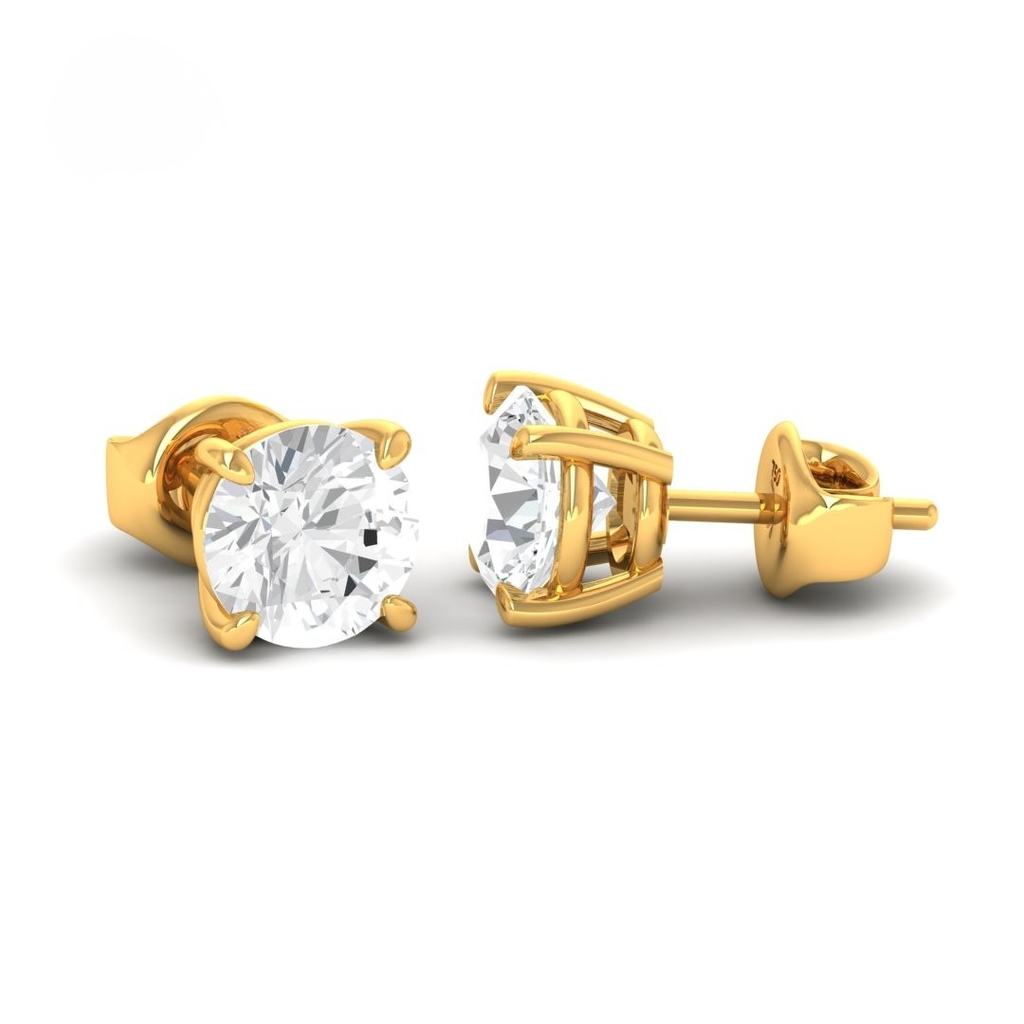 5.00ct ( 2.50ct each ear) total diamond weight stud mounts with push backs  AAC00168