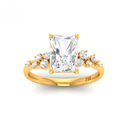 Radiant Cut Diamond with Diamond Accent Band AAC00042