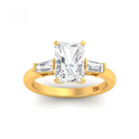 Radiant Cut Diamond with Tapering Baguette Side Diamonds AAC00035