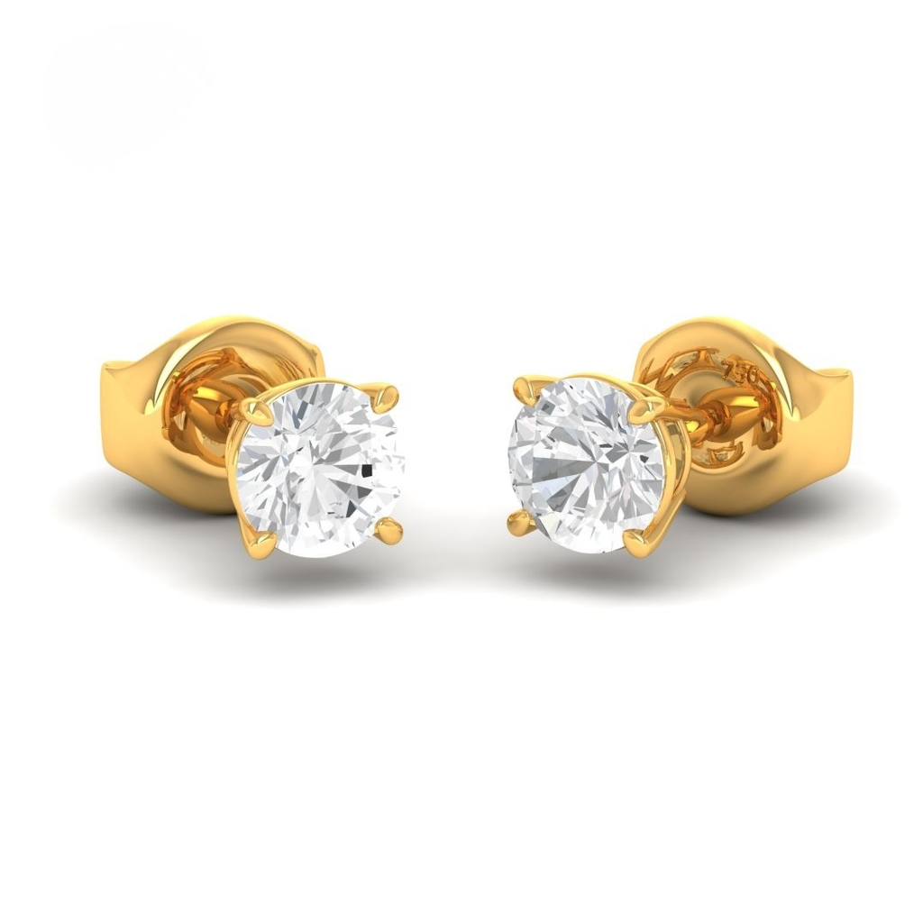 2.00ct ( 1.00ct each ear) total diamond weight stud mounts with push backs  AAC00165