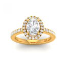 Oval Diamond Halo & Band Engagement Ring  AAC00047