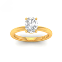 Oval Diamond Plain Band Engagement Ring ACC00011