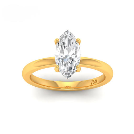 Marquise Diamond Plain Band Engagement Ring AAC00094