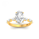Oval Hidden Halo & Marquise Band Ring AAC00065