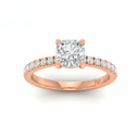 Cushion Diamond Band Engagement Ring AAC00072