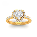 Heart Diamond Halo Engagement Ring   AAC00021