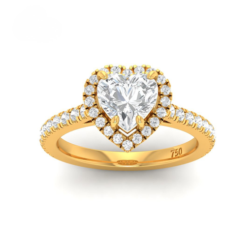 Heart Diamond Halo Engagement Ring   AAC00021