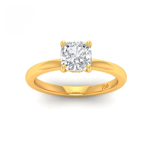 Cushion Diamond Hidden Halo Engagement Ring AAC00117