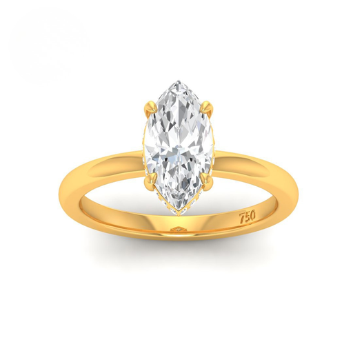 Marquise Diamond Hidden Halo Engagement Ring AAC00091