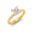 Princess Diamond Hidden Halo and Diamond Band Engagement Ring AAC00041