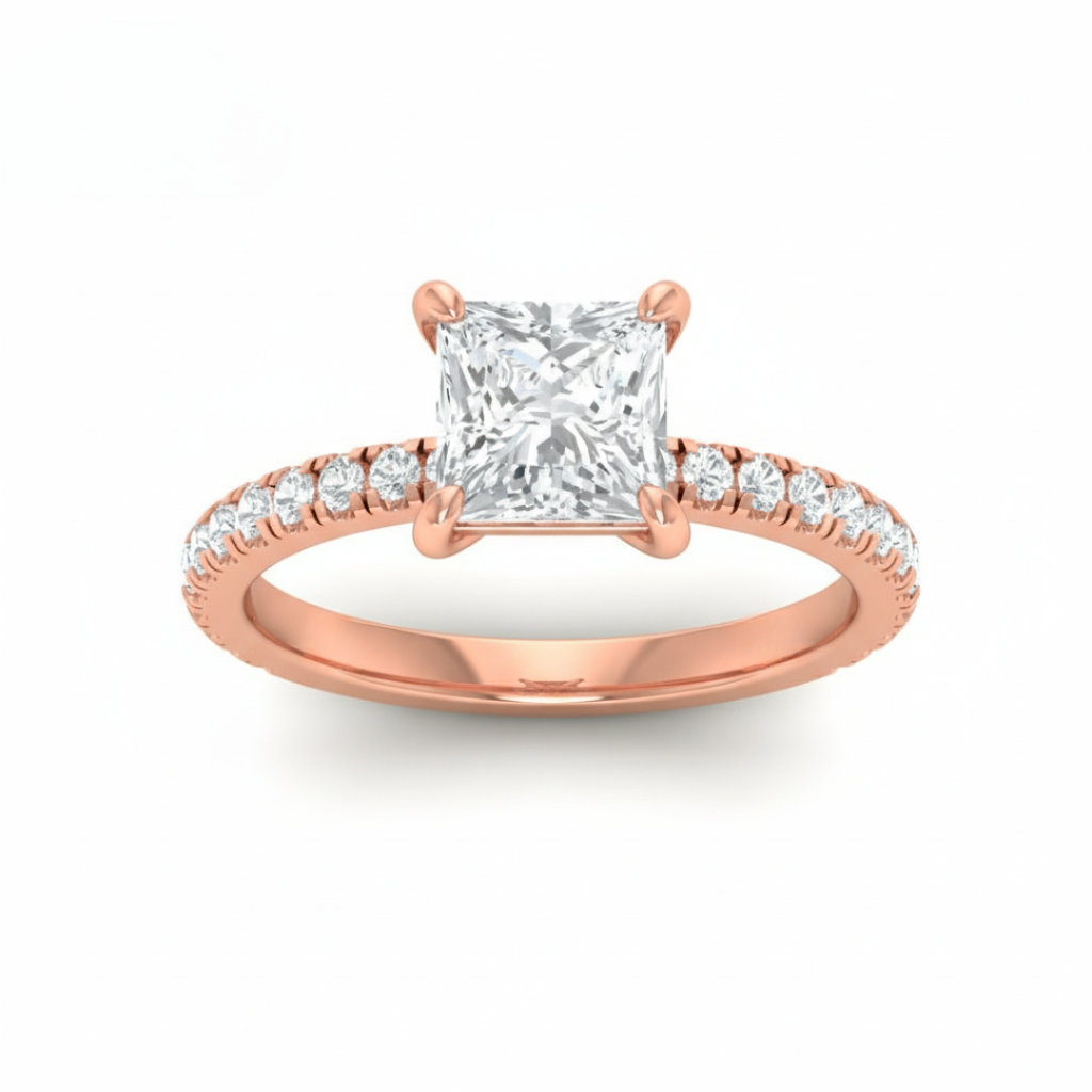 Princess Diamond Band Engagement Ring AAC00122