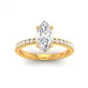 Marquise Diamond Hidden Halo and Diamond Band Engagement Ring AAC00069