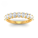  2.00 Ct Oval cut half wedding band  AAC00119 