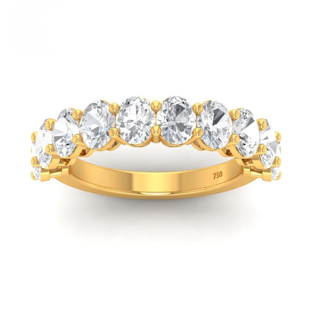 2.50ct oval cut diamond wedding band AAC00013 