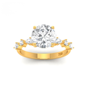 Oval Cut Diamond Engagement Ring With A Marquise And Round Cut Diamond Band AAC00079
