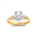 Cushion Cut Diamond with Diamond Accent Band AAC00053 