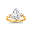 Pear Cut Diamond with Diamond Accent Band AAC00112 