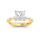 Princess Cut Diamond with a Marquise Cut Diamond Band AAC00128 