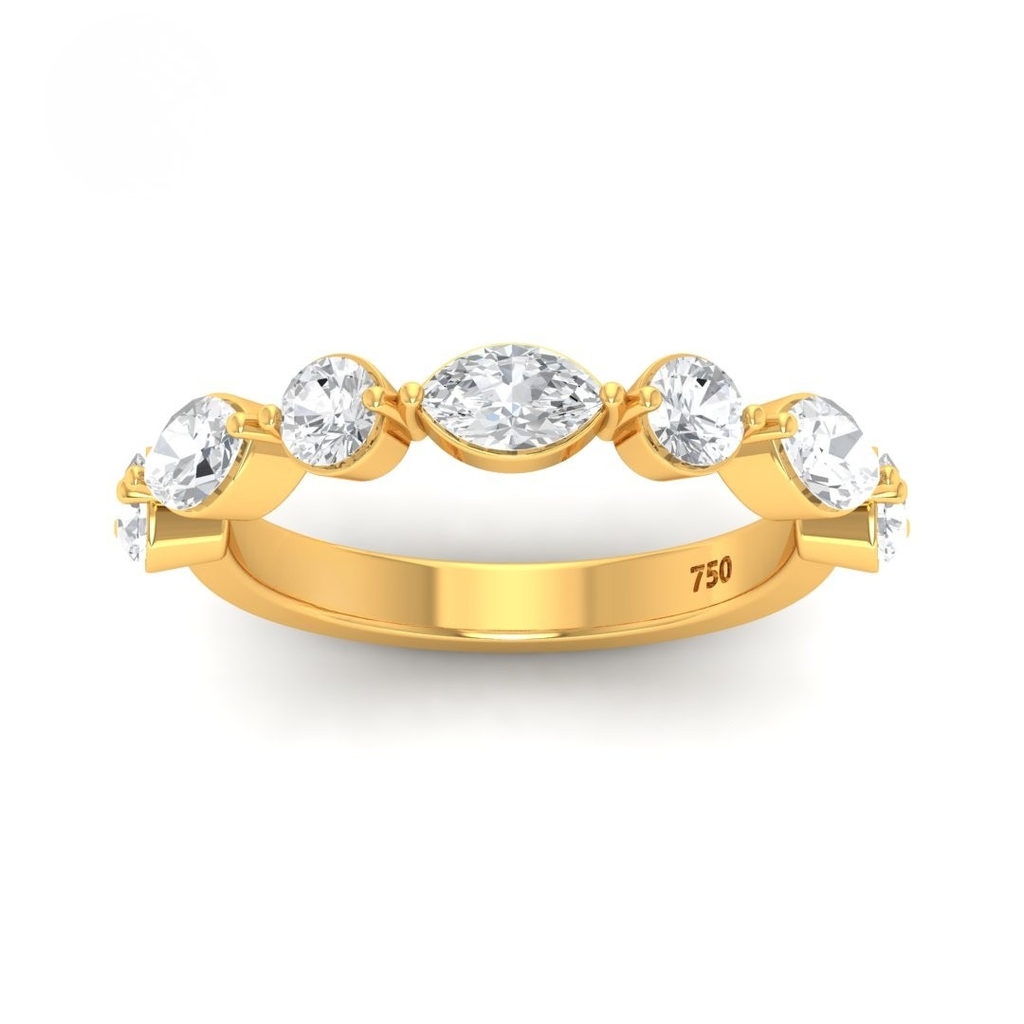 2 stone Diamond Wedding Band  AAC00150
