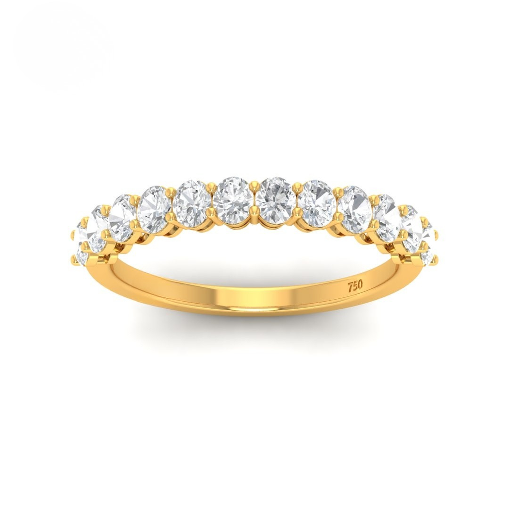  1.00ct oval cut diamond wedding band  AAC00154