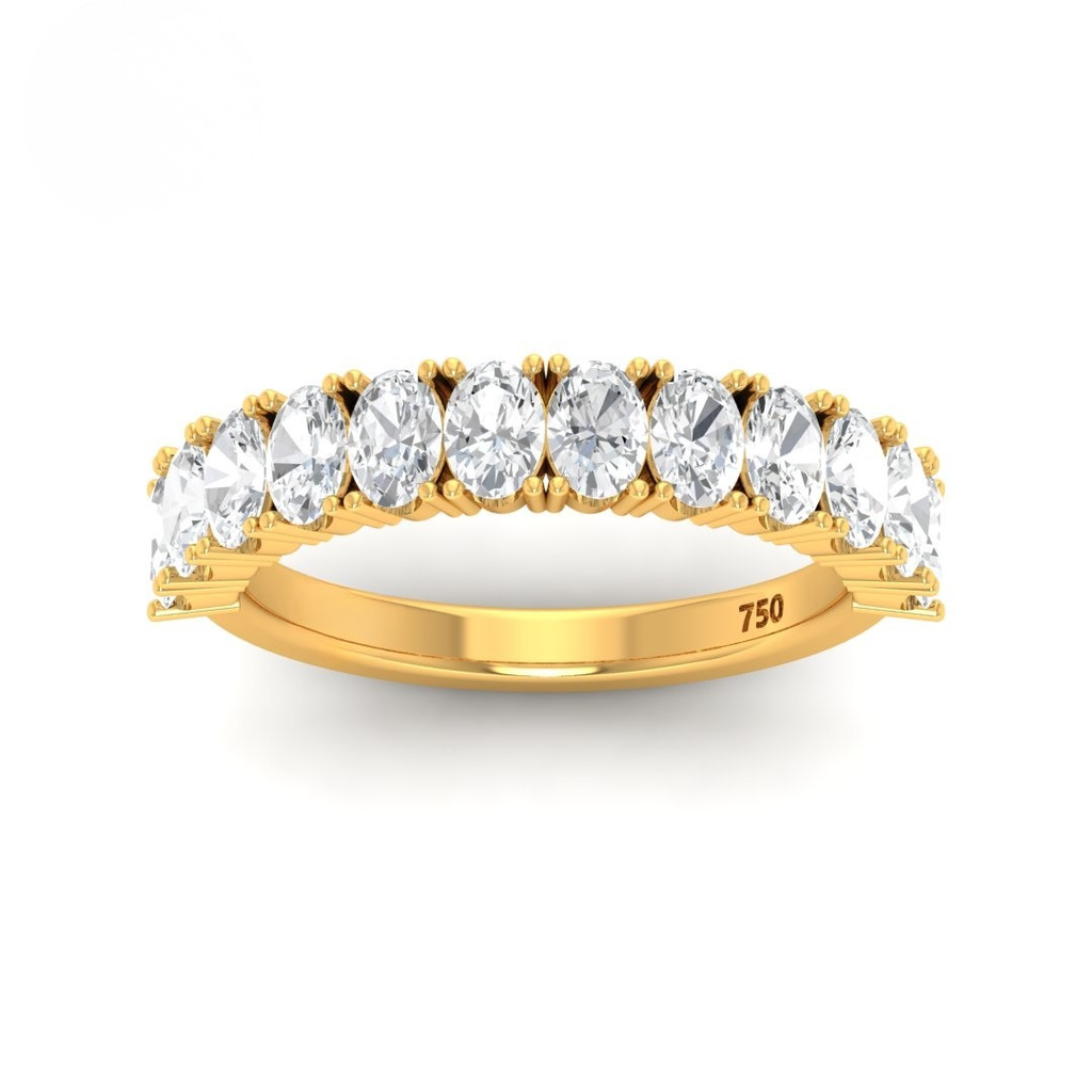 1.00ct Oval Cut diamond wedding band AAC00156